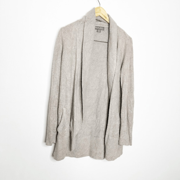 BAREFOOT DREAMS CozyChic Lite Circle Cardi Deep Taupe 423 womens medium M - Picture 2 of 6